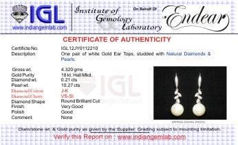 Pearl Drops with Diamonds - Jewelslane