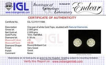 Solitaire Look Diamond Earstuds - Jewelslane