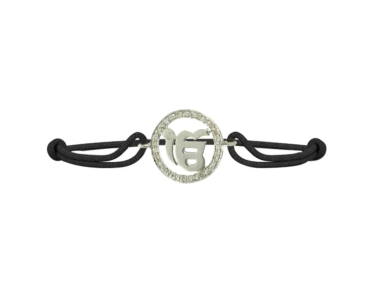 Ik Onkaar Border Diamond Bracelet - Jewelslane