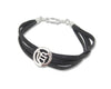 Ik Onkaar Bracelet in 925 Silver & a Diamond with Lock - Jewelslane