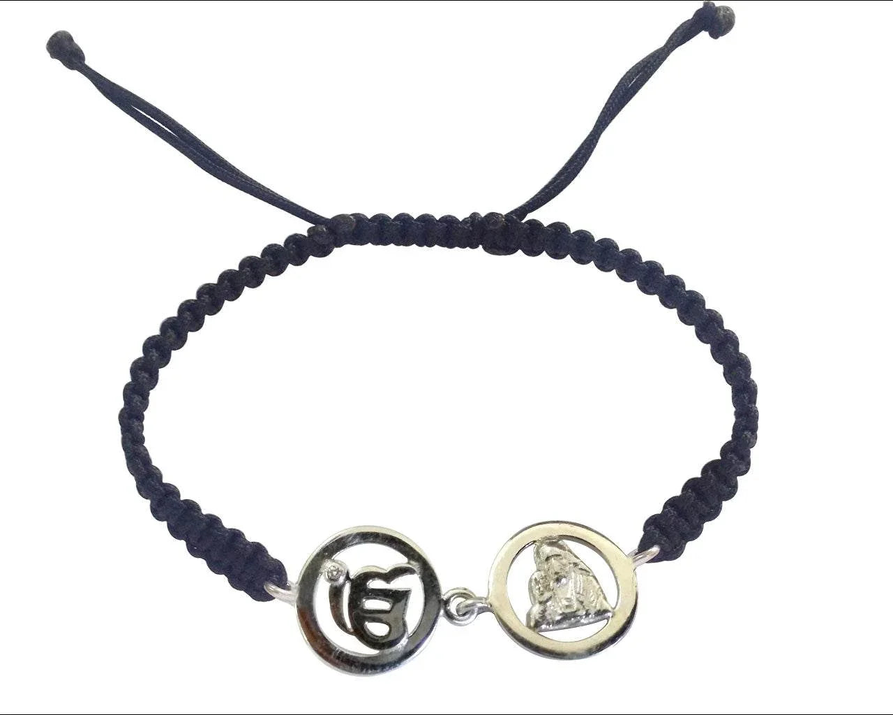 Ik Onkar & Sai Bracelet in Silver - Jewelslane