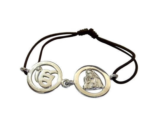 Ik Onkar & Sai Bracelet in Silver - Jewelslane