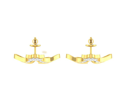 Ilsa Diamond Earrings in Gold - Jewelslane