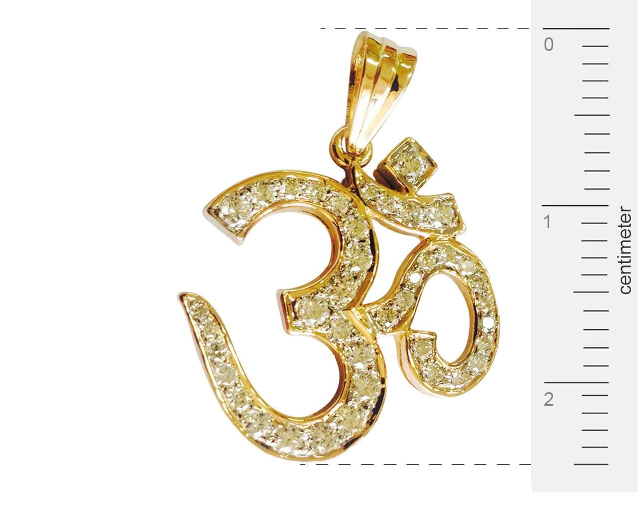 Impressive Diamond Om Pendant - Jewelslane