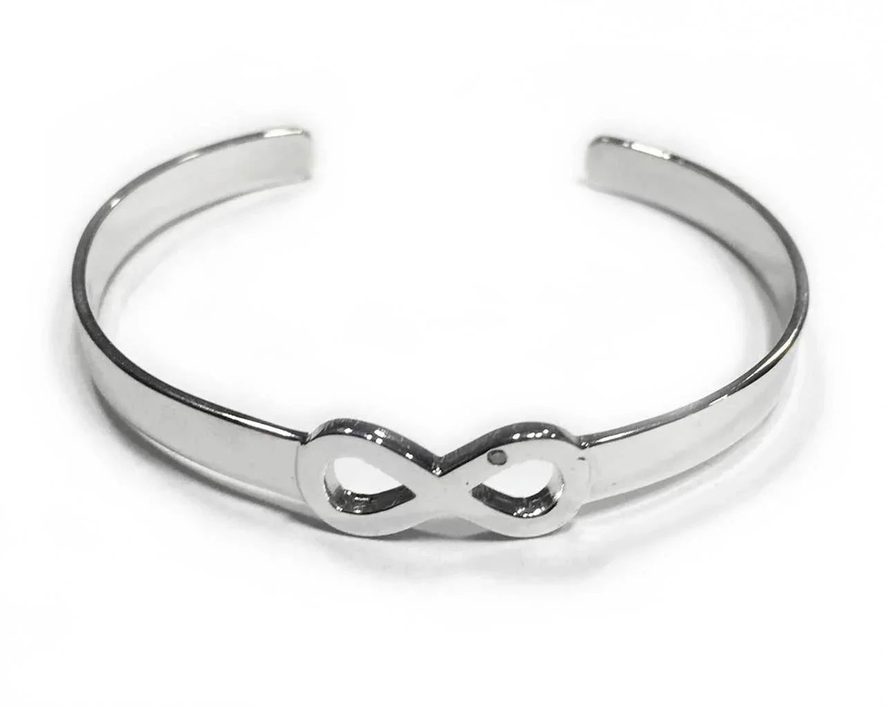 Silver Infinity Bangle - Jewelslane