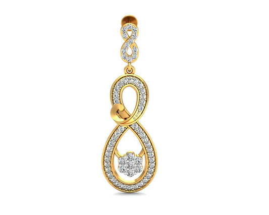 Infinity Dangle Drop Diamond Earrings - Jewelslane