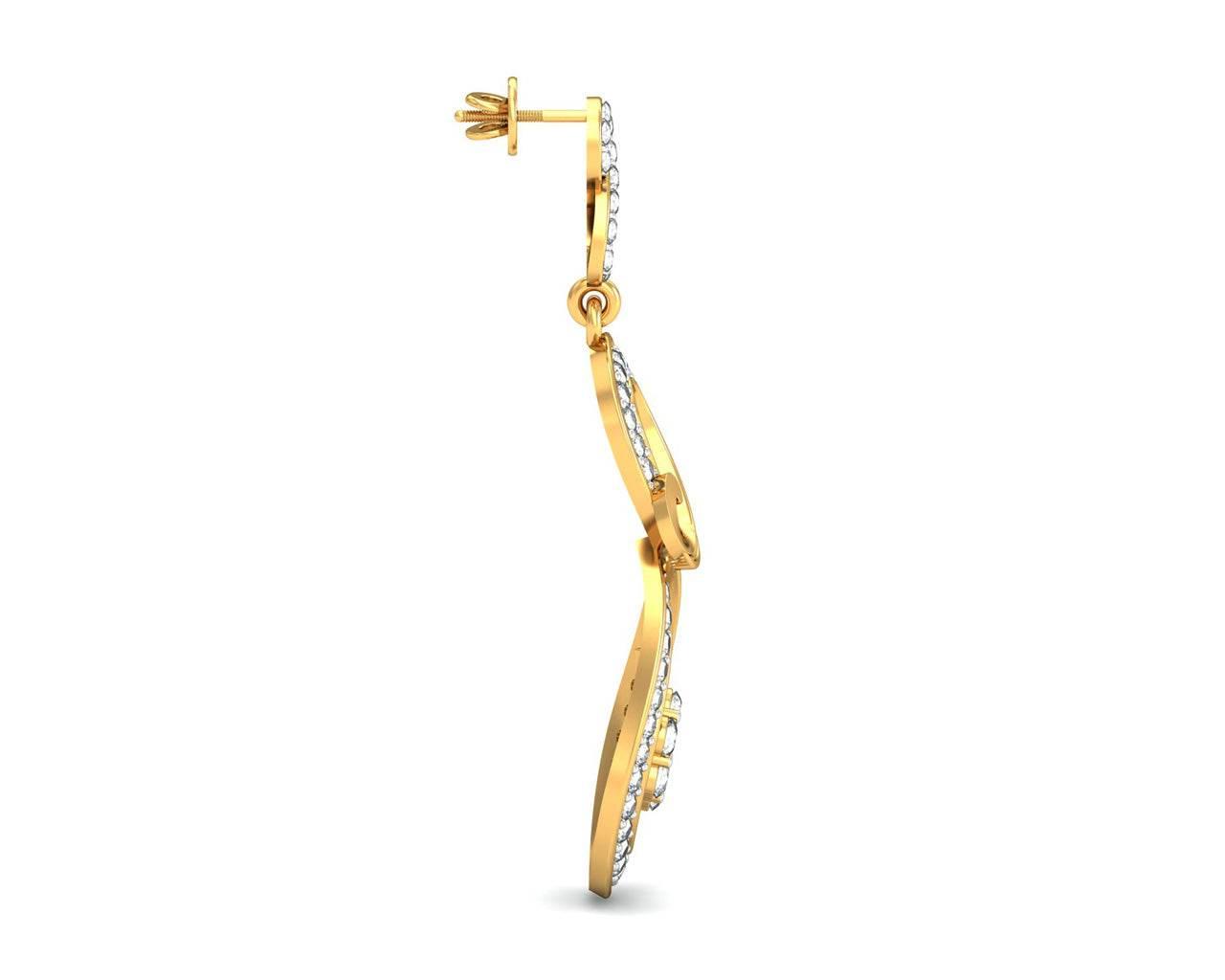 Infinity Dangle Drop Diamond Earrings - Jewelslane