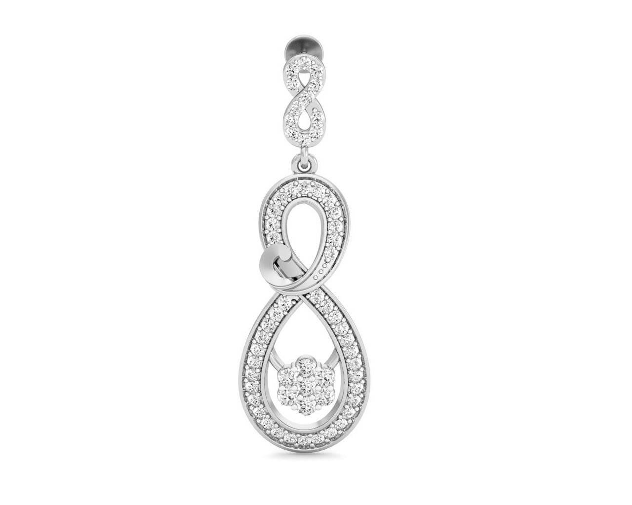 Infinity Dangle Drop Diamond Earrings - Jewelslane