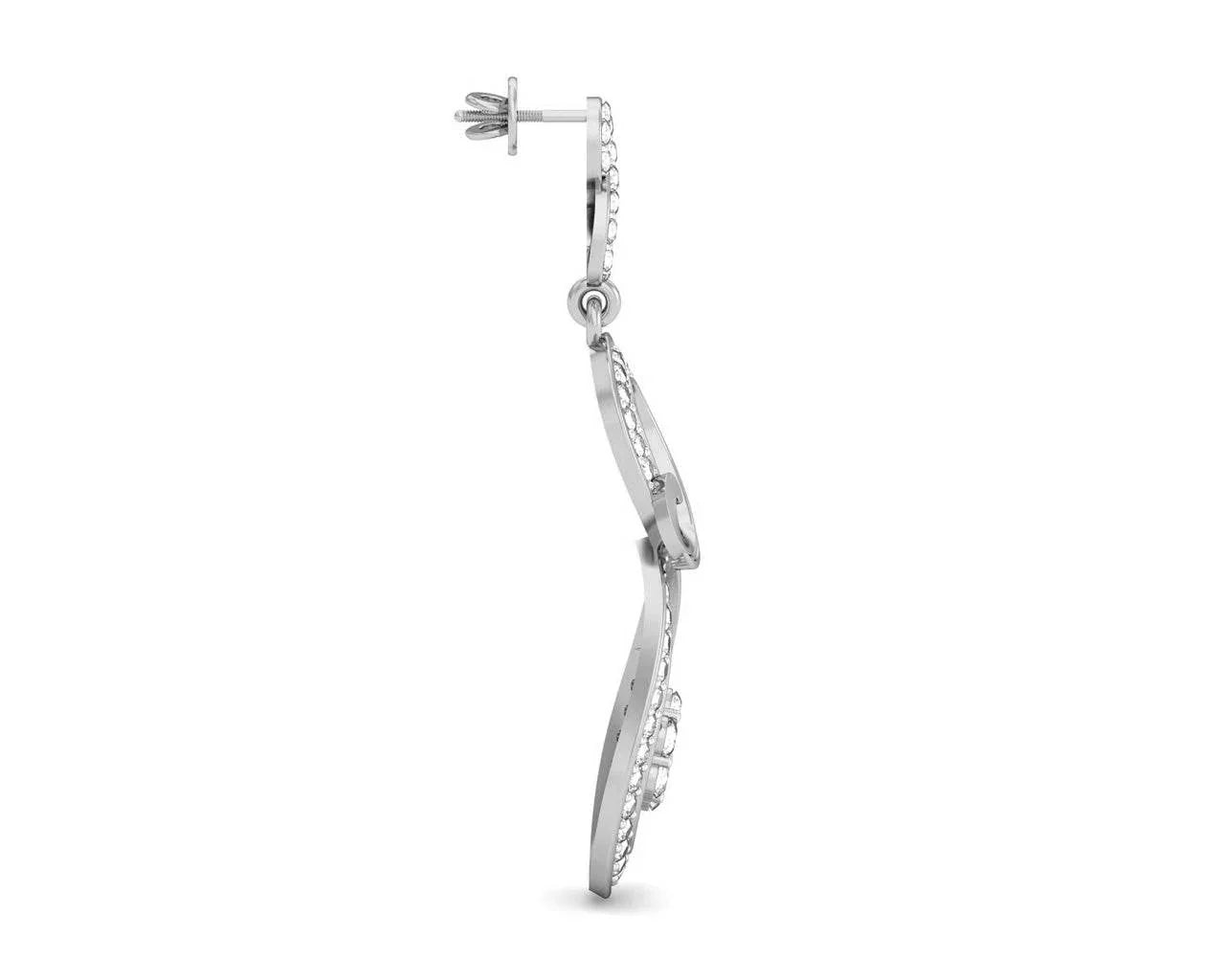 Infinity Dangle Drop Diamond Earrings - Jewelslane