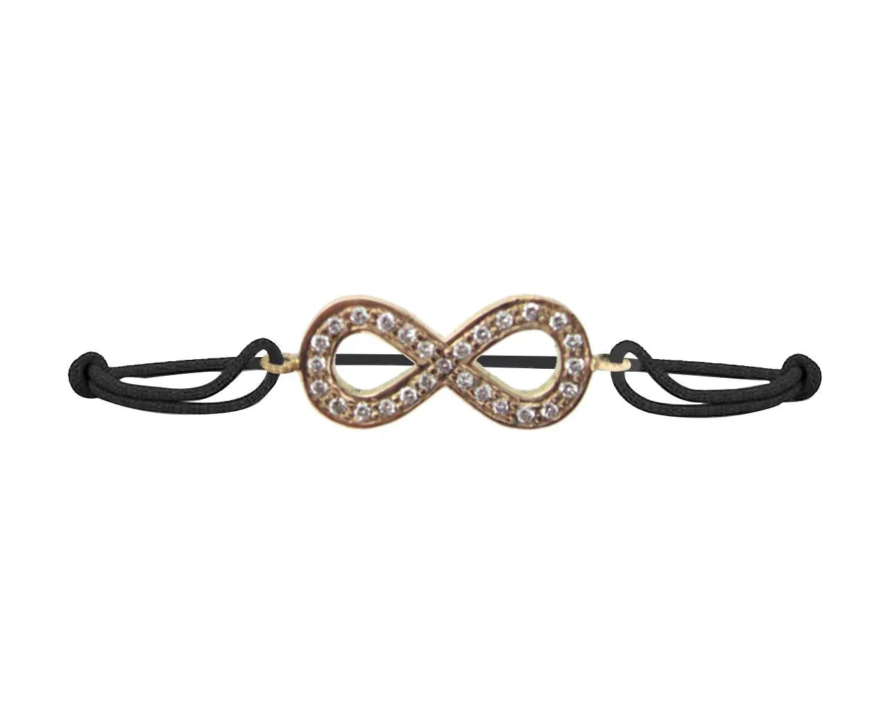 Infinity Symbol Bracelet in Gold With Diamonds - Jewelslane