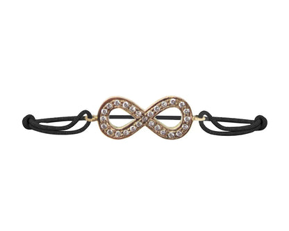 Infinity Symbol Bracelet in Gold With Diamonds - Jewelslane