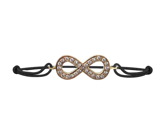 Infinity Symbol Bracelet in Gold With Diamonds - Jewelslane
