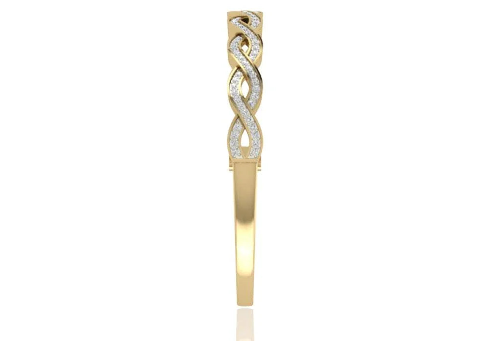 Isha Gold Diamond Bangle - Jewelslane