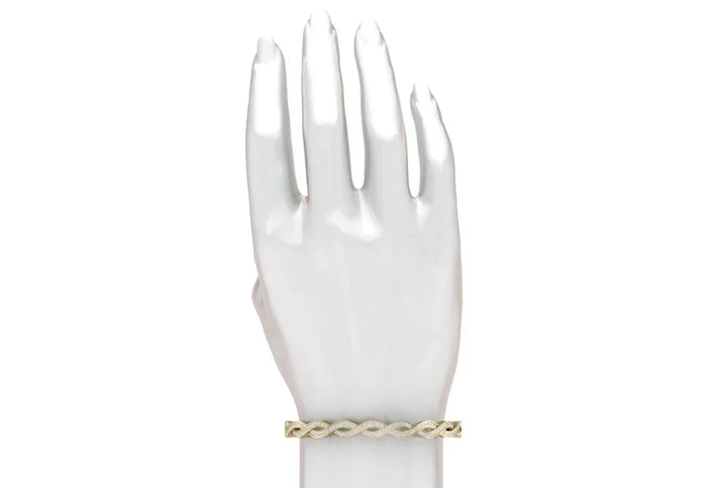 Isha Gold Diamond Bangle - Jewelslane