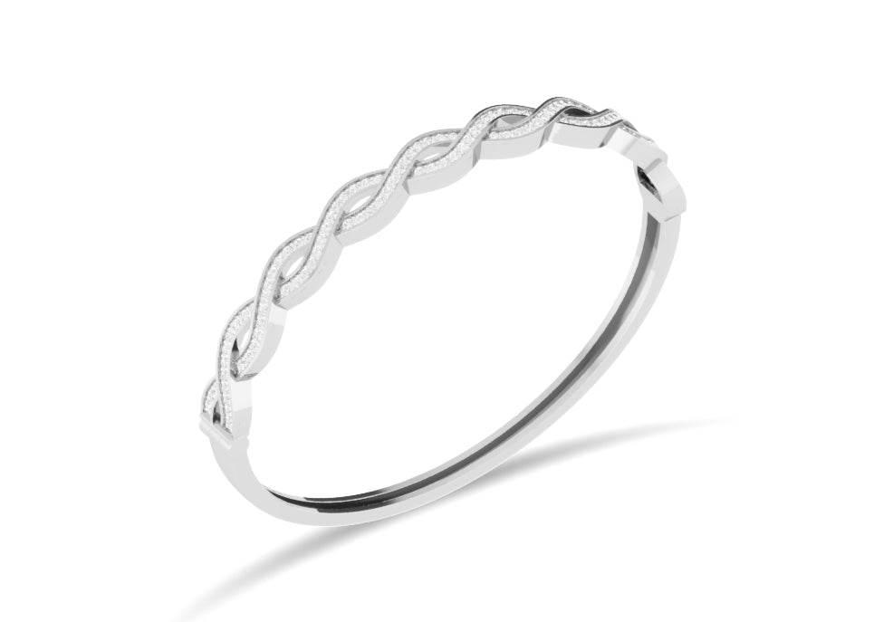 Isha Gold Diamond Bangle - Jewelslane