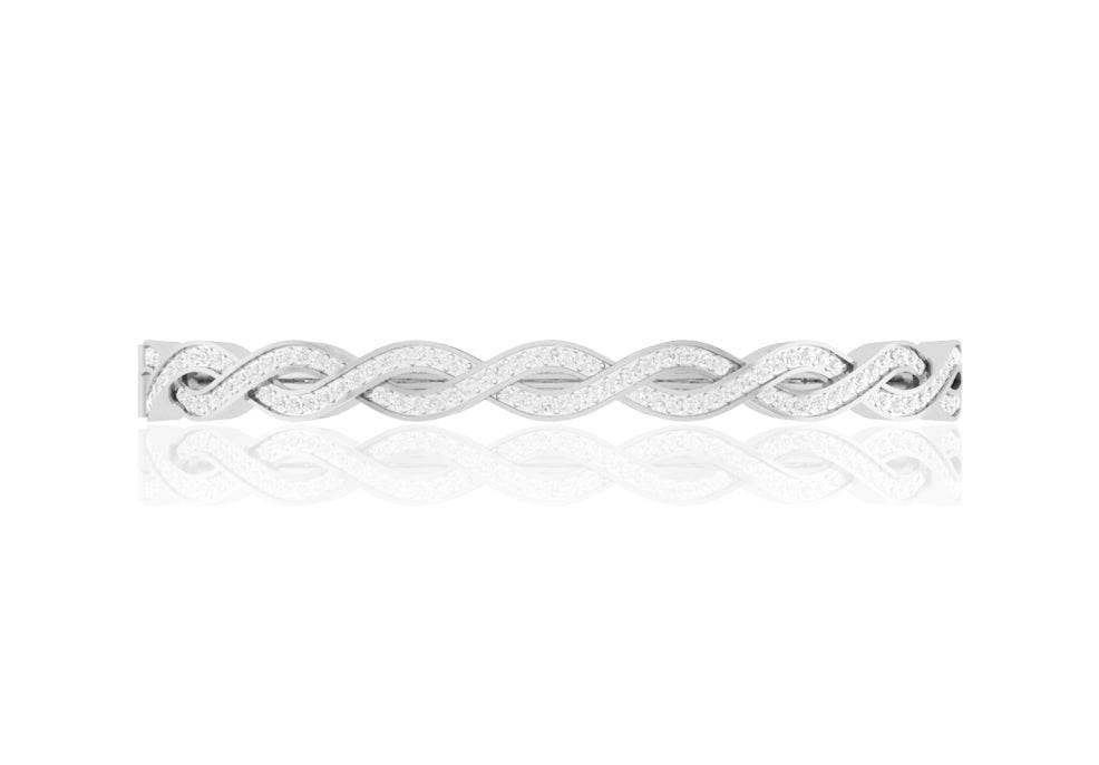 Isha Gold Diamond Bangle - Jewelslane