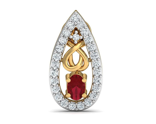 Ishani Ruby Diamond Earrings - Jewelslane