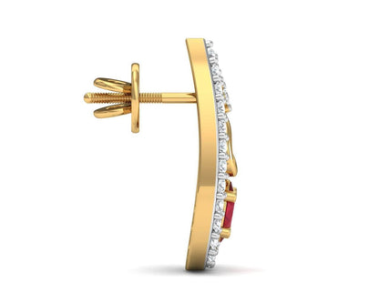 Ishani Ruby Diamond Earrings - Jewelslane
