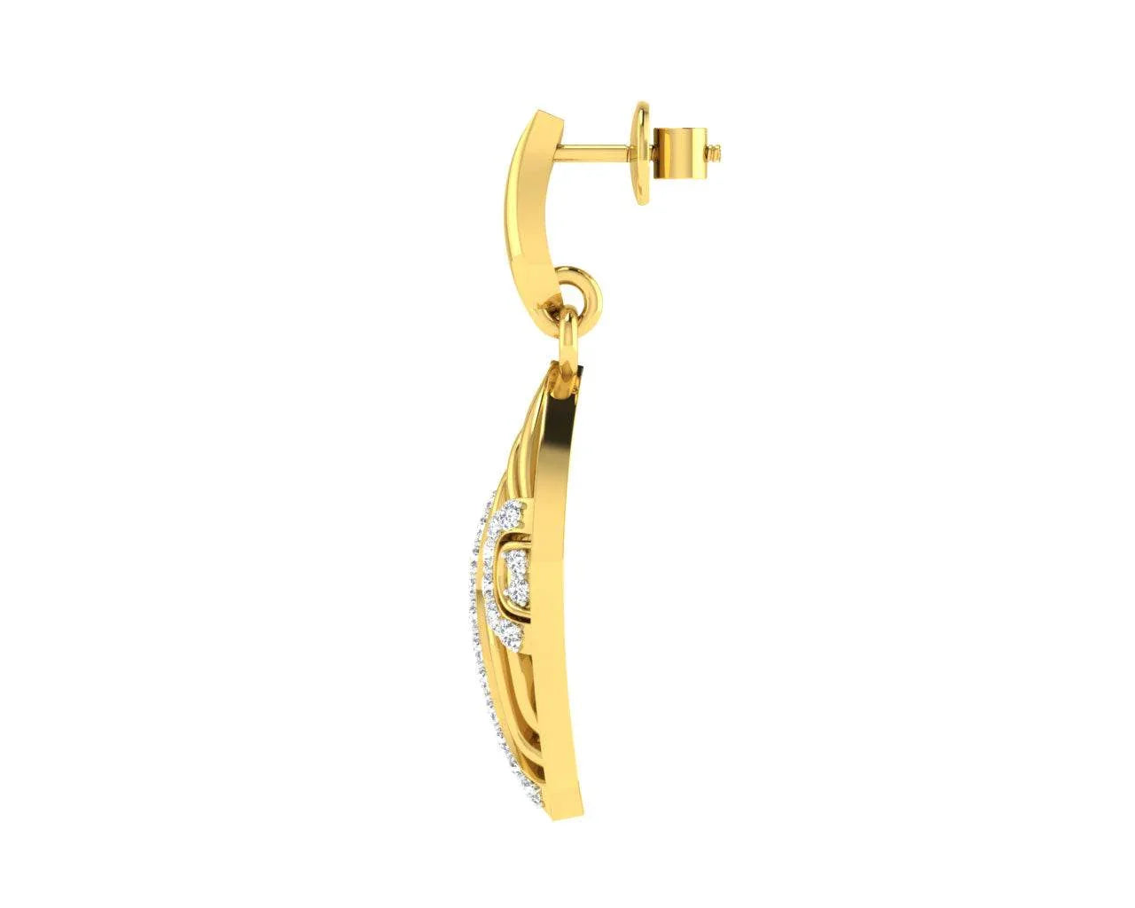 Ivanka Diamond Earrings in Gold - Jewelslane
