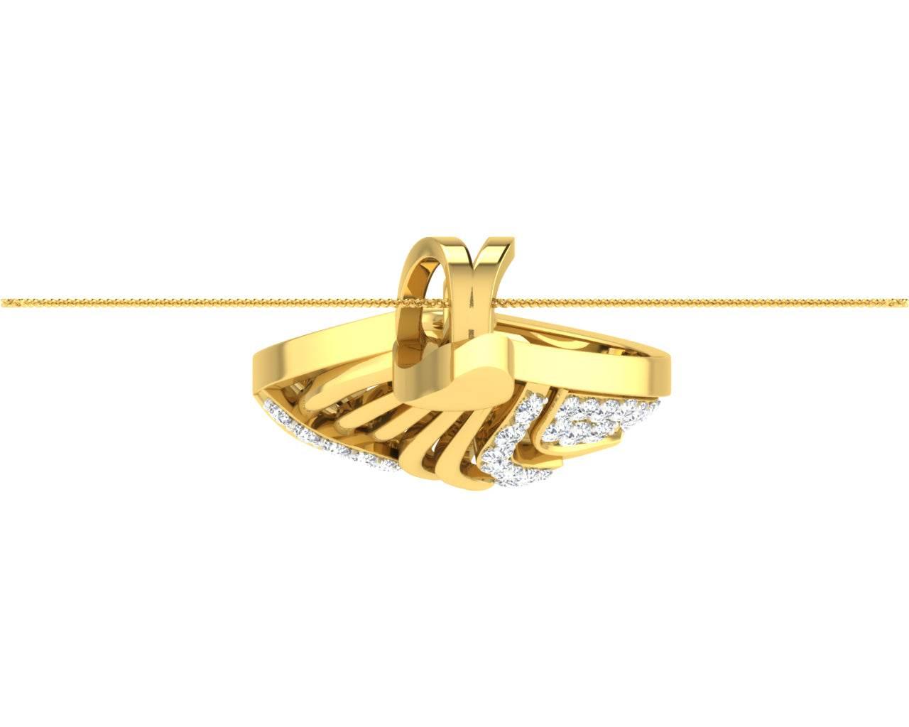 Ivanka diamond Pendant in Gold - Jewelslane