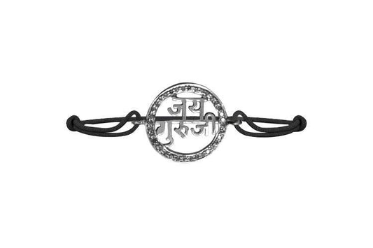 Jai Guru JI Diamond Bracelet in Silver - Jewelslane