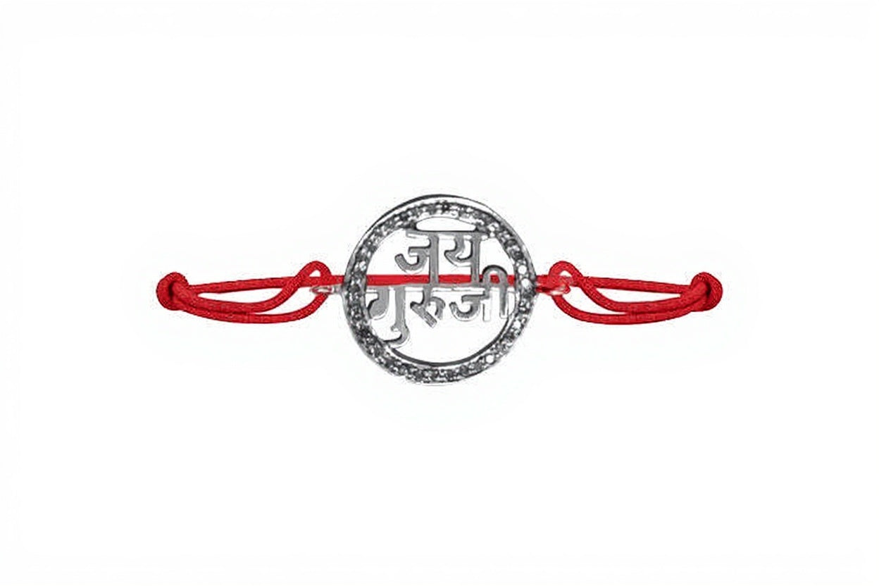 Jai Guru JI Diamond Bracelet in Silver