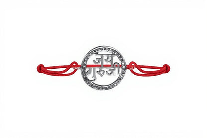 Jai Guru JI Diamond Bracelet in Silver