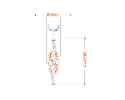 Jansi Diamond Infinity Pendant in gold - Jewelslane