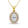 Jayda Oval Shape Lab Diamond Solitaire Pendant - Jewelslane