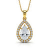 Jayla Rose Gold Pendant with a Pear Shape Lab Diamond - Jewelslane