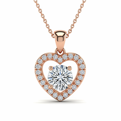 Jaylee Round Brilliant Lab Diamond Solitaire pendant - Jewelslane