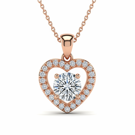 Jaylee Round Brilliant Lab Diamond Solitaire pendant - Jewelslane
