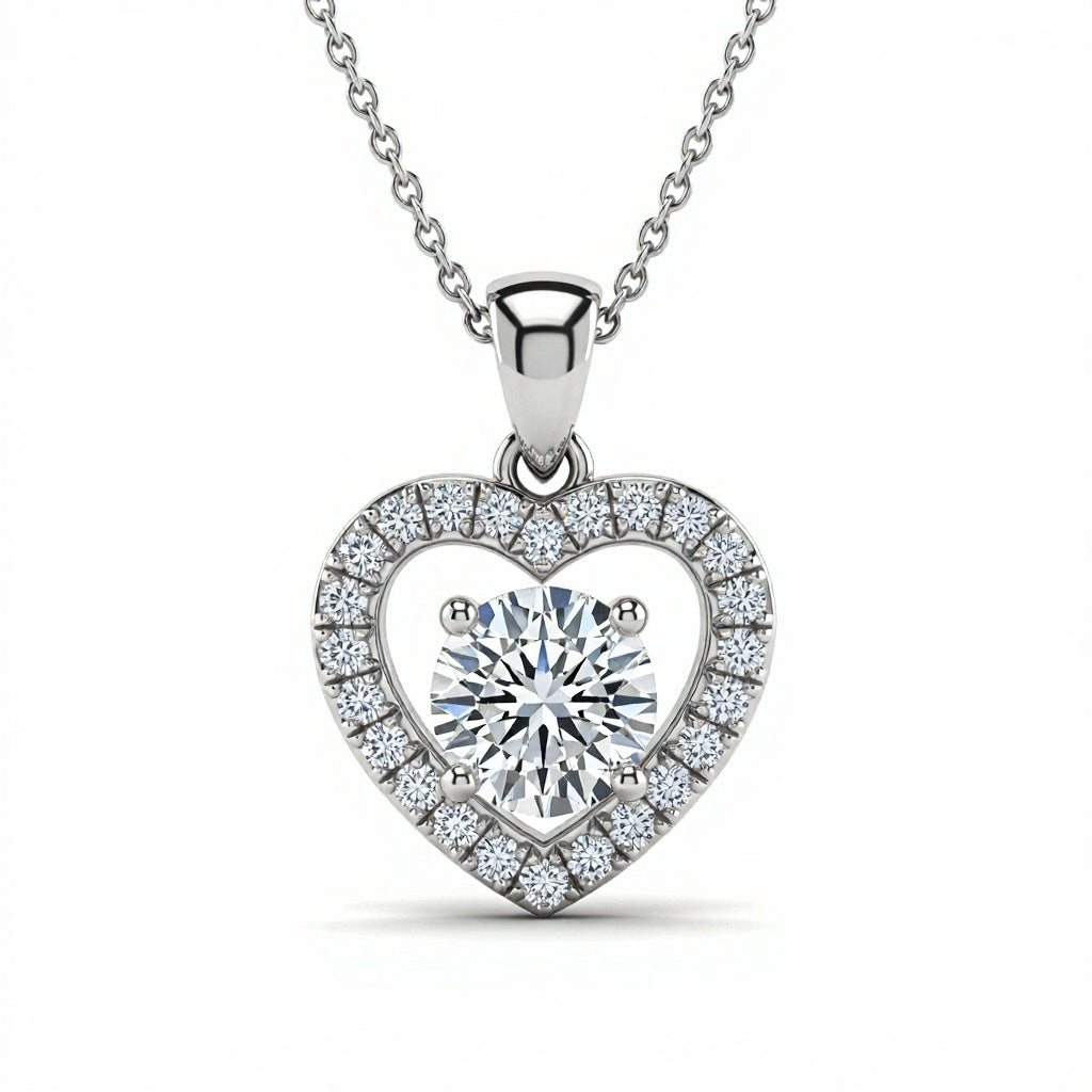Jaylee Round Brilliant Lab Diamond Solitaire pendant - Jewelslane