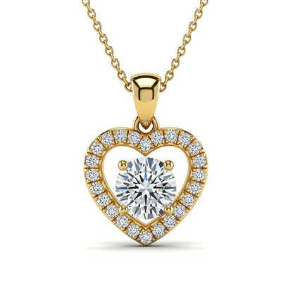 Jaylee Round Brilliant Lab Diamond Solitaire pendant - Jewelslane