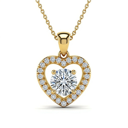 Jaylee Round Brilliant Lab Diamond Solitaire pendant - Jewelslane