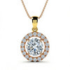 Jaylin Round Brilliant Cut Lab Diamond Solitaire Pendant - Jewelslane