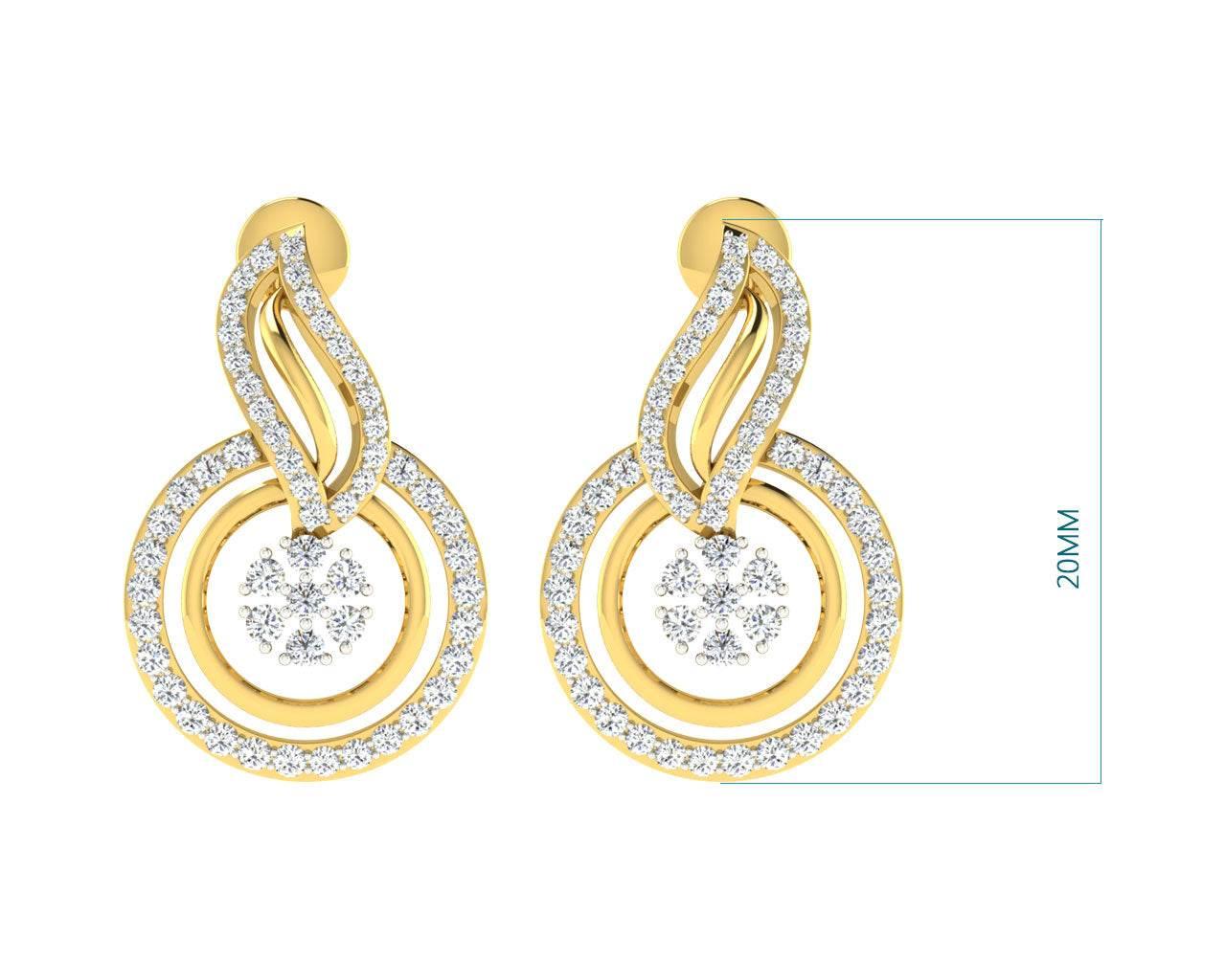 Jena Diamond Pendant & Earring Set - Jewelslane