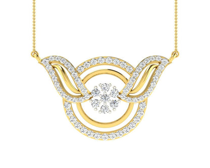 Jena Diamond Pendant with Gold Chain - Jewelslane
