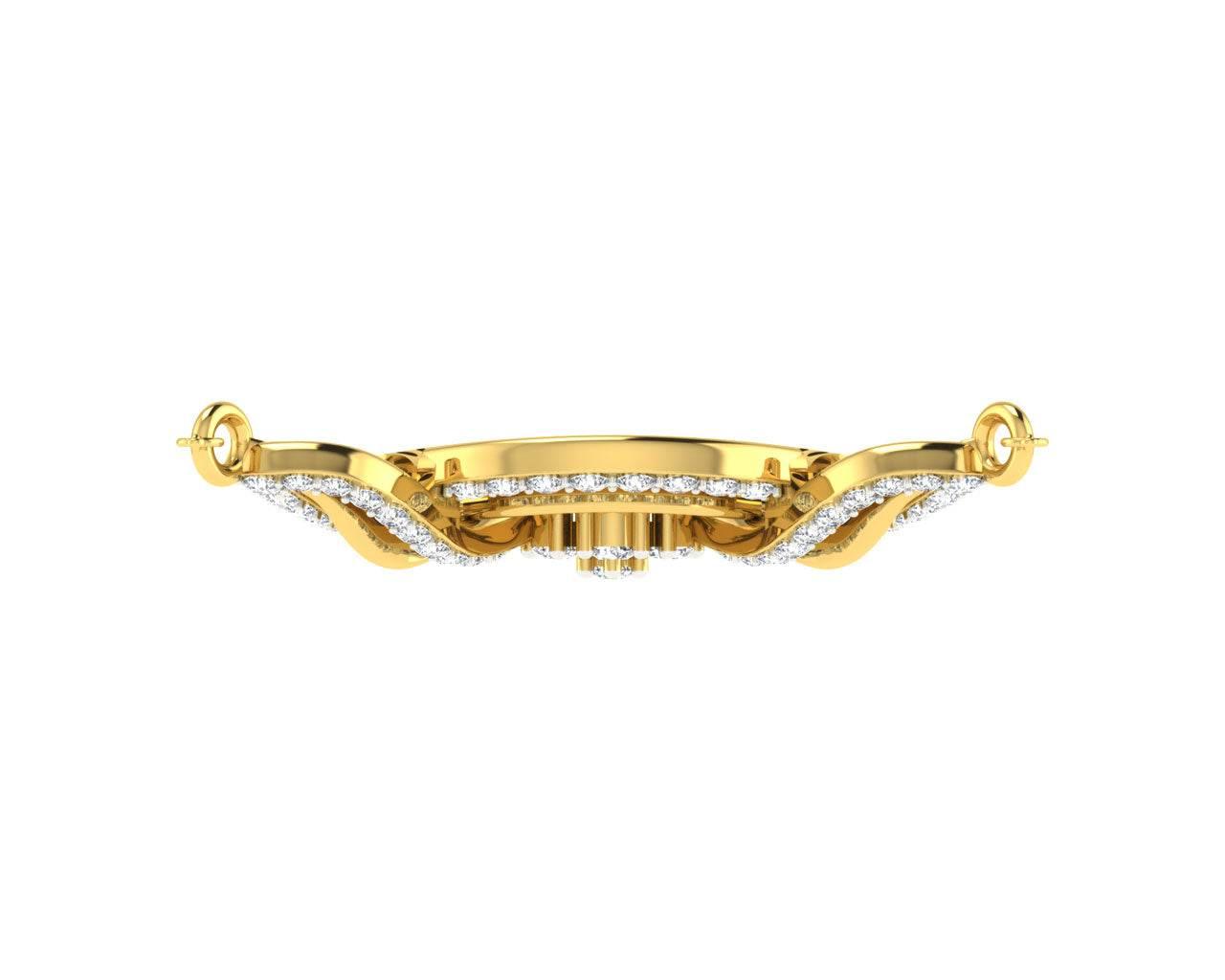 Jena Diamond Pendant with Gold Chain - Jewelslane