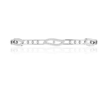 Jeny Round Brilliant Diamond Bangles in Gold - Jewelslane