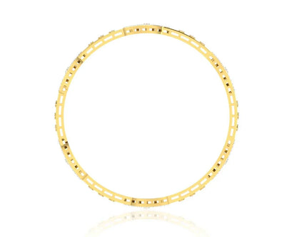 Jeny Round Brilliant Diamond Bangles in Gold - Jewelslane