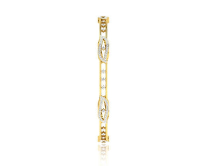 Jeny Round Brilliant Diamond Bangles in Gold - Jewelslane
