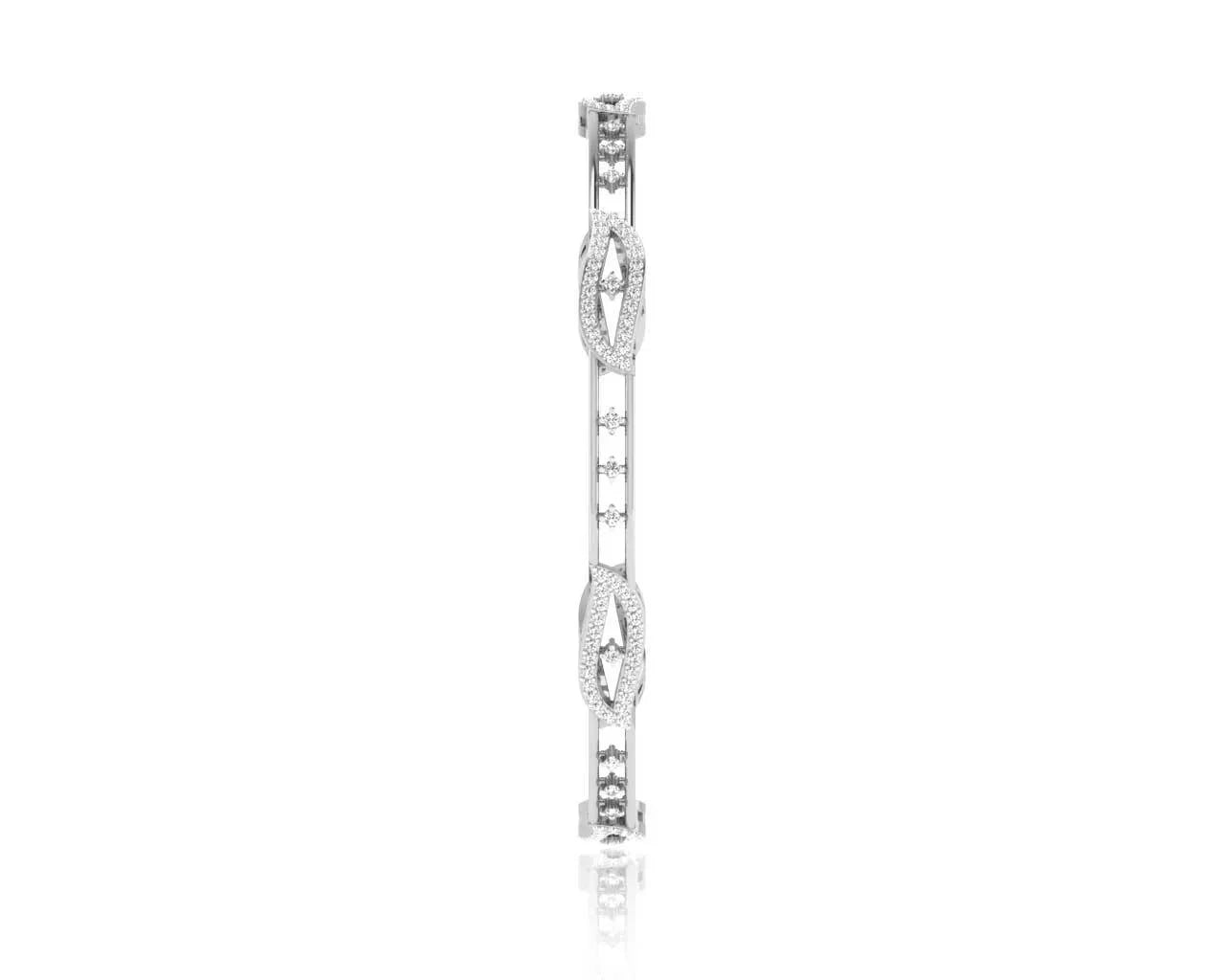 Jeny Round Brilliant Diamond Bangles in Gold - Jewelslane