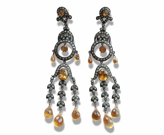 Chandelier Earrings with Cirtine - Jewelslane