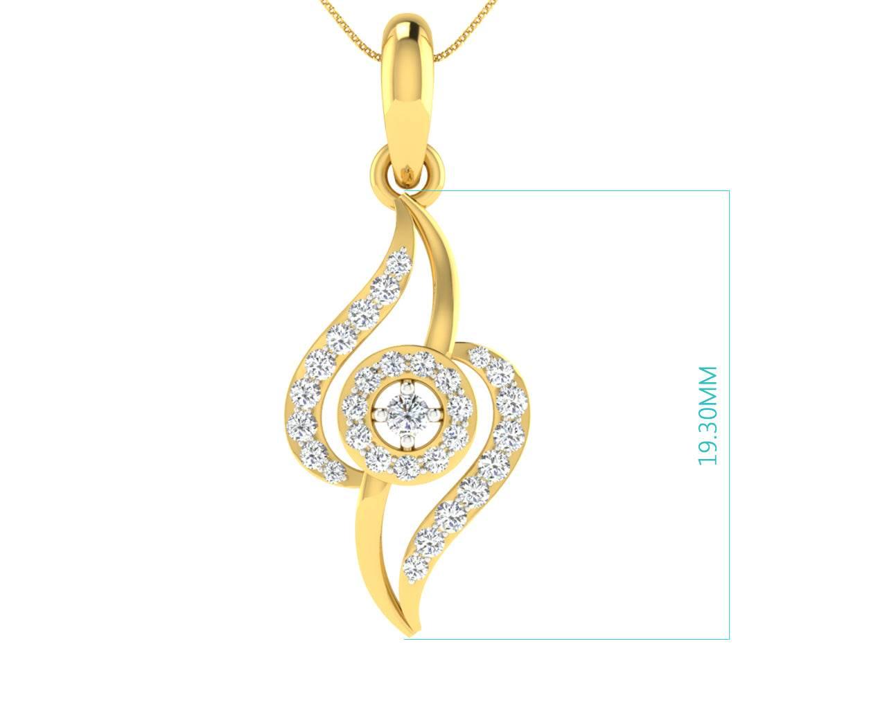 Jia Diamond Earrings & Pendant set - Jewelslane