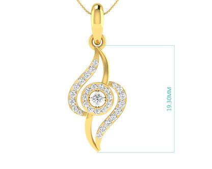 Jia Diamond Earrings & Pendant set - Jewelslane