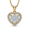 Jojo Heart Shape Lab Diamond Solitaire Pendant - Jewelslane