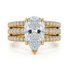 Josie Four Carat Pear Shape Lab Solitaire Diamond Ring - Jewelslane