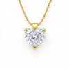 Kai Heart Shape Lab Grown Diamond Solitaire pendant in Gold - Jewelslane