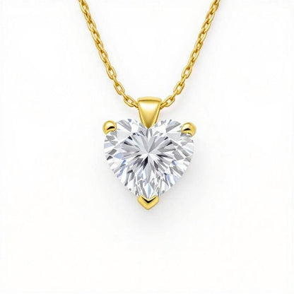 Kai Heart Shape Lab Grown Diamond Solitaire pendant in Gold - Jewelslane